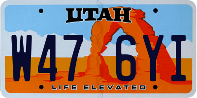 UT license plate W476YI