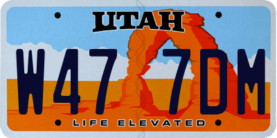 UT license plate W477DM