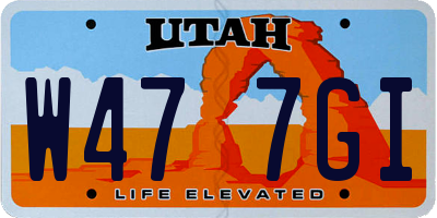 UT license plate W477GI