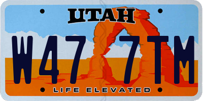 UT license plate W477TM