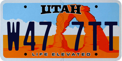 UT license plate W477TT