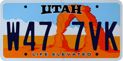 UT license plate W477VK