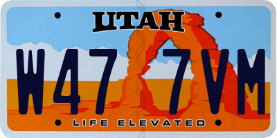 UT license plate W477VM