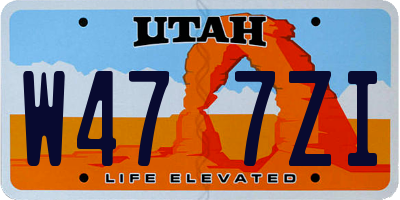 UT license plate W477ZI