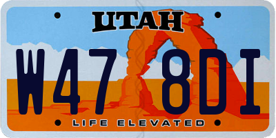 UT license plate W478DI