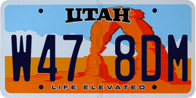 UT license plate W478DM