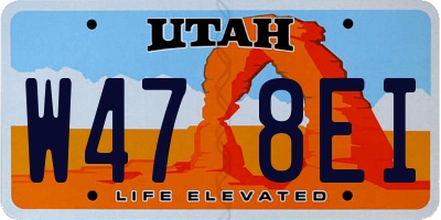 UT license plate W478EI