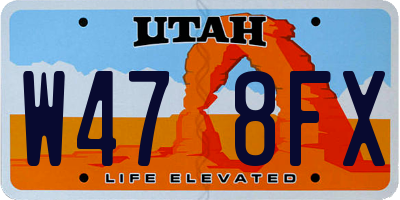 UT license plate W478FX