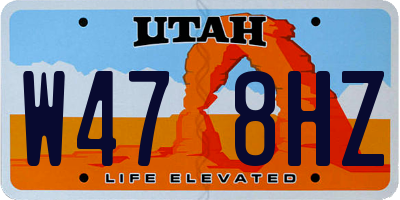 UT license plate W478HZ