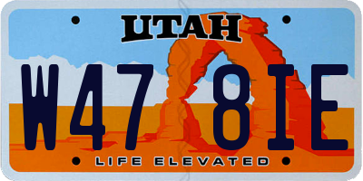 UT license plate W478IE