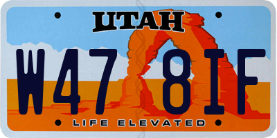 UT license plate W478IF