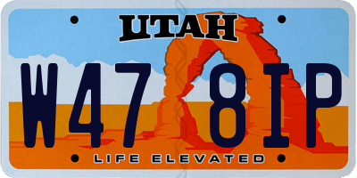 UT license plate W478IP