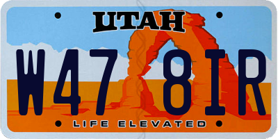 UT license plate W478IR
