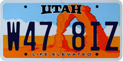 UT license plate W478IZ