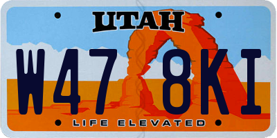 UT license plate W478KI