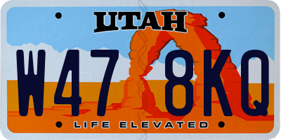 UT license plate W478KQ
