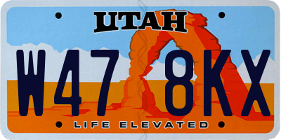 UT license plate W478KX