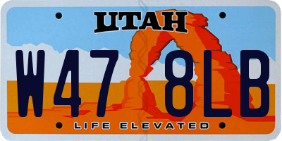 UT license plate W478LB