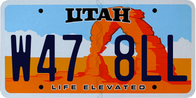 UT license plate W478LL