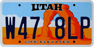 UT license plate W478LP
