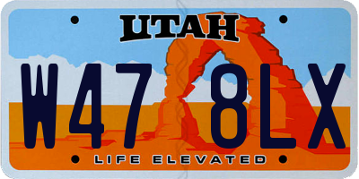 UT license plate W478LX