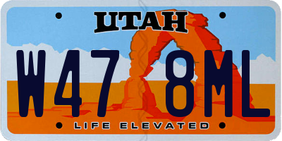 UT license plate W478ML