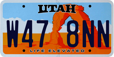 UT license plate W478NN