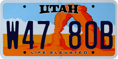 UT license plate W478OB