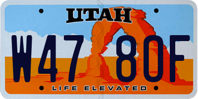 UT license plate W478OF