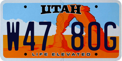 UT license plate W478OG