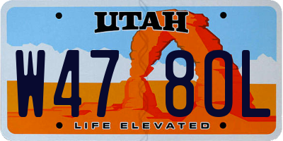 UT license plate W478OL