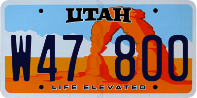 UT license plate W478OO