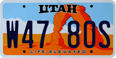 UT license plate W478OS