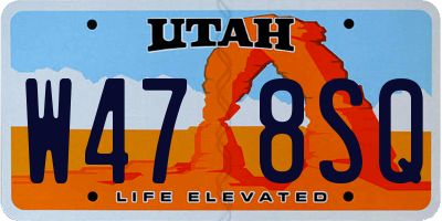 UT license plate W478SQ