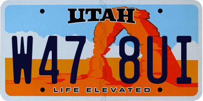 UT license plate W478UI