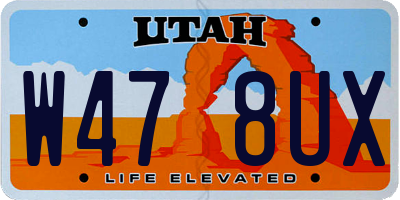 UT license plate W478UX