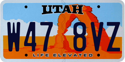 UT license plate W478VZ