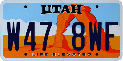 UT license plate W478WF