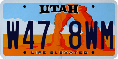 UT license plate W478WM