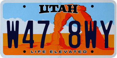 UT license plate W478WY