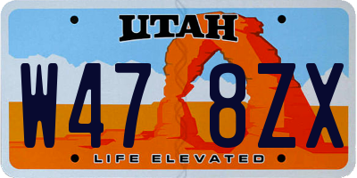 UT license plate W478ZX