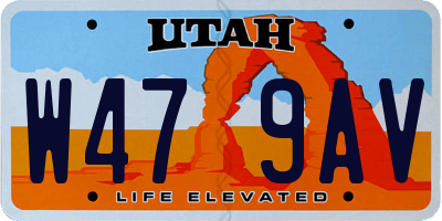 UT license plate W479AV