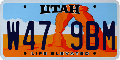 UT license plate W479BM