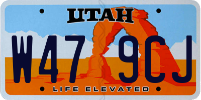 UT license plate W479CJ
