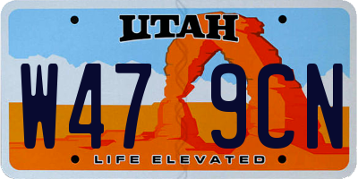 UT license plate W479CN