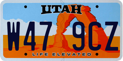 UT license plate W479CZ