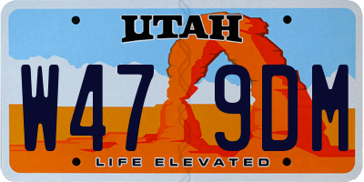 UT license plate W479DM