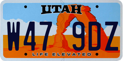 UT license plate W479DZ
