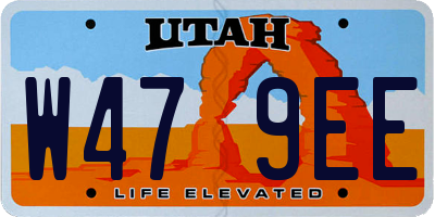 UT license plate W479EE