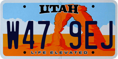 UT license plate W479EJ